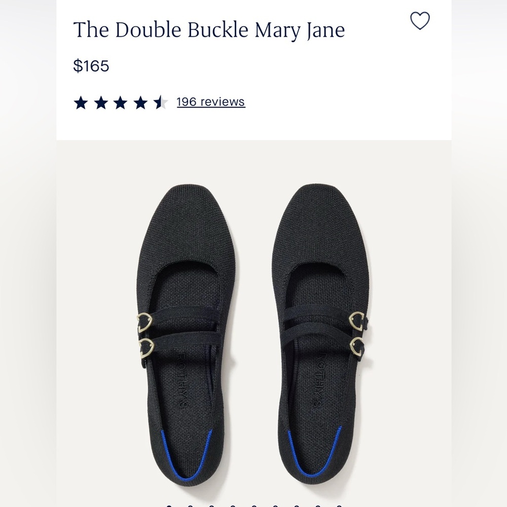 Rothy’s Double Buckle MaryJane Like New